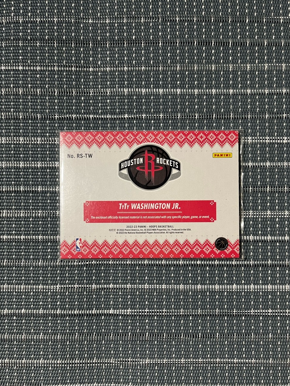 Patch Card 🏀 TyTy Washington Jr. 2022-23 Panini Hoops Winter Rookie RC #RS-TW - Picture 2 of 3